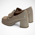 Rag & Co Morgan Platform Loafers Beige - Gloss & Grit
