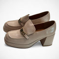 Rag & Co Morgan Platform Loafers Beige - Gloss & Grit