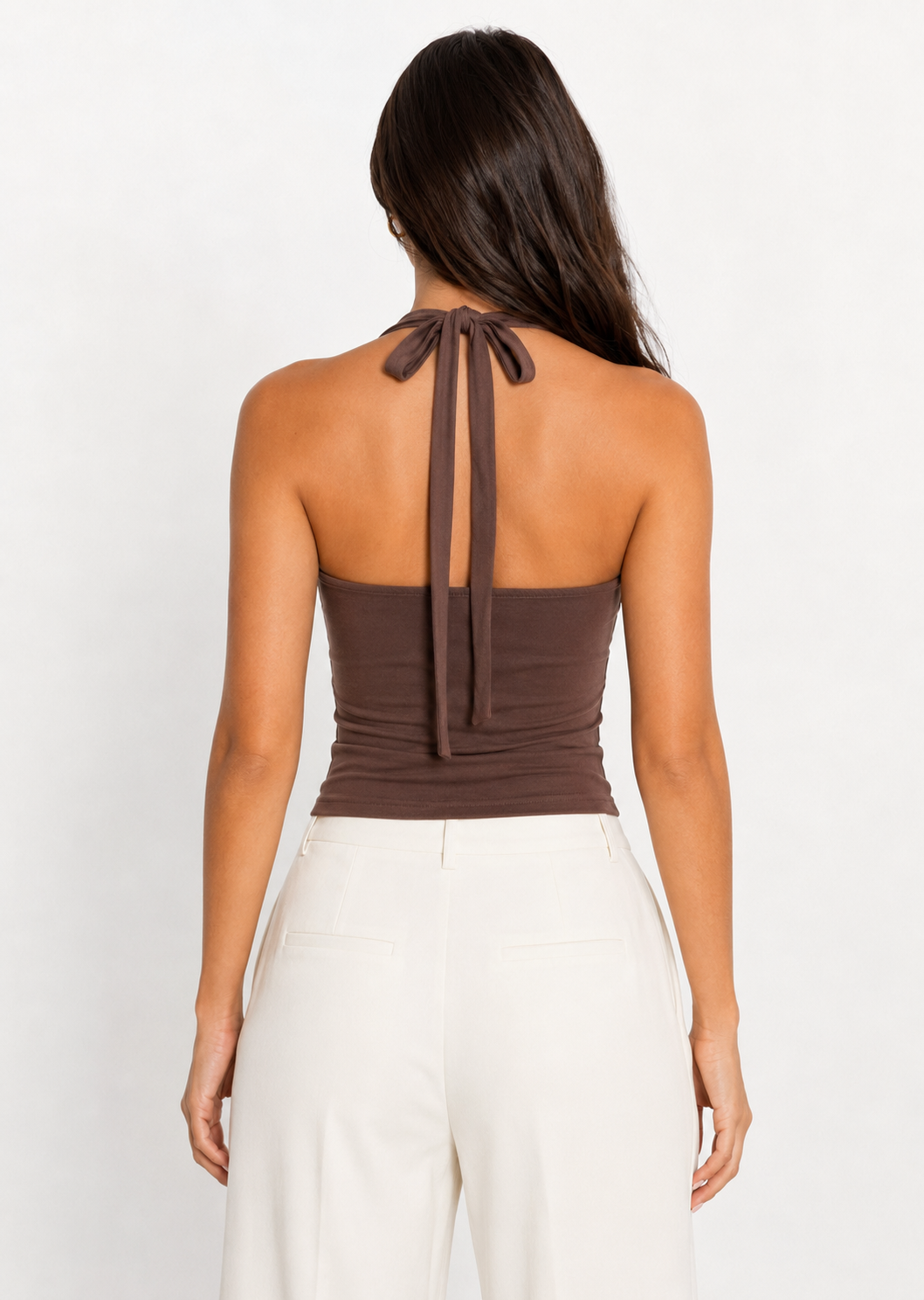 Romy Ruched Halter Top Back