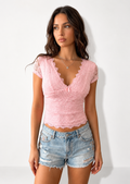 Rosalie Lace V-Neck Crop Top
