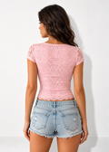 Rosalie Lace V-Neck Crop Top