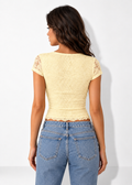Rosalie Lace V-Neck Crop Top