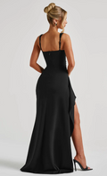 Square Neck High Slit Maxi Dress - Gloss & Grit