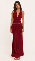 Seraphina Halter Maxi Skirt Set