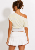 Back of Solea Off Shoulder Cropped Top