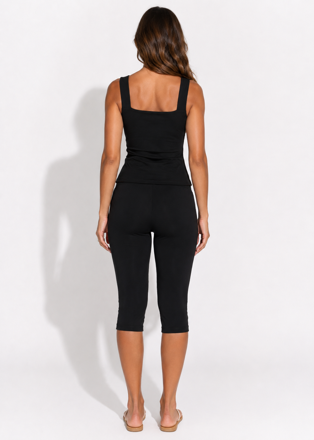 Stacy Lace-Up Tank Capris Set