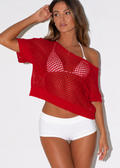 Talia Off-Shoulder Mesh Top
