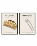 The Hair Edit Gold Claw Clip and Chignon Pin Set