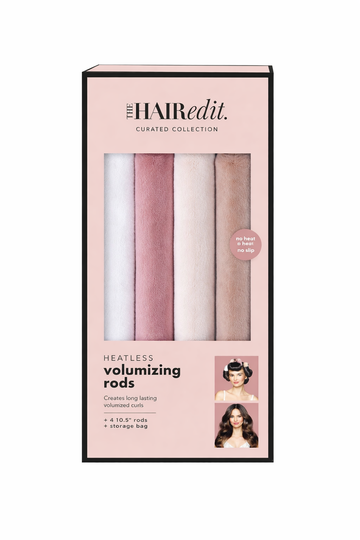 The Hair Edit Heatless Curling Rods 4 Pack Overnight Curlers