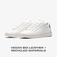 Thousand Fell White Vegan Bio-Leather Sneakers Recycled Low-Top Shoes