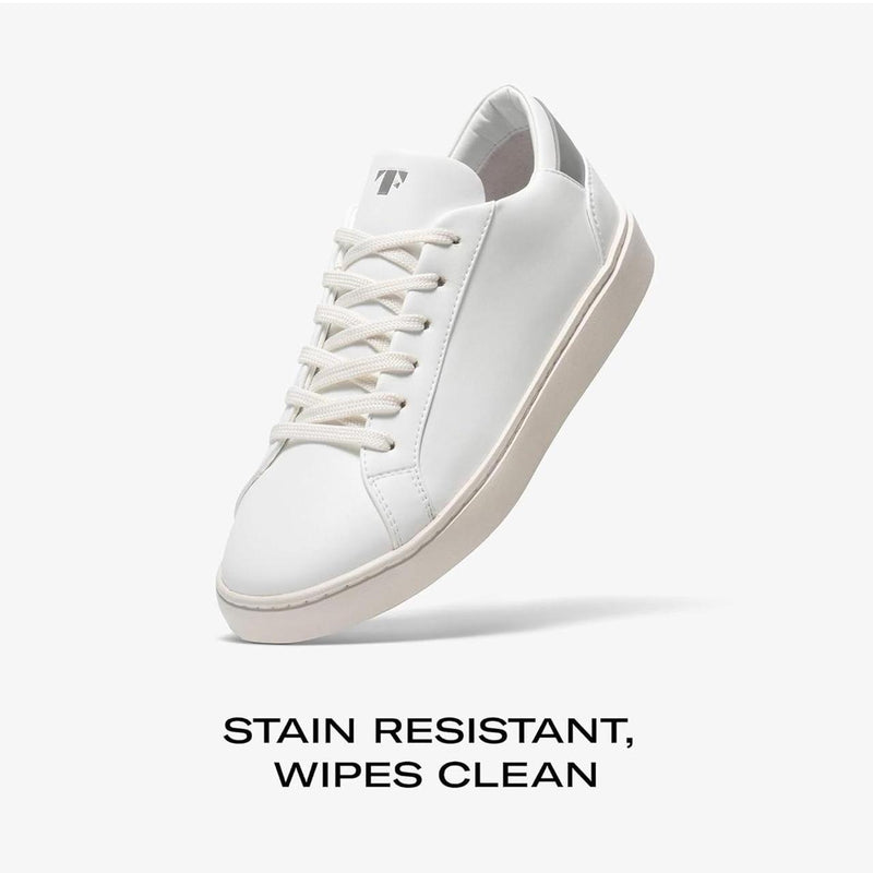 Thousand Fell White Vegan Bio-Leather Sneakers Recycled Low-Top Shoes