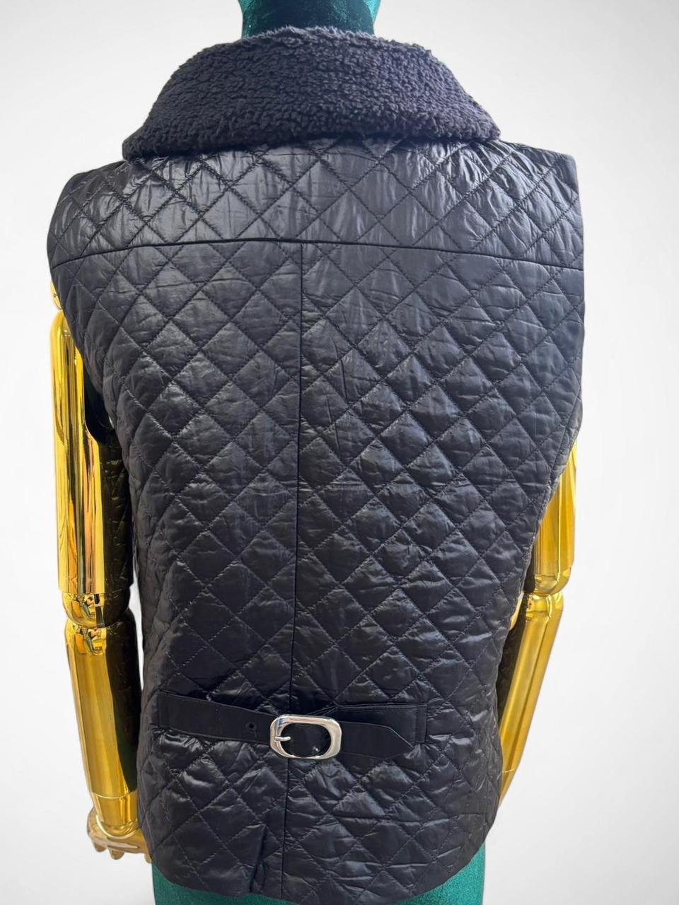 White House Black Market Quilted Puffer Vest with Faux Shearling - Gloss & Grit