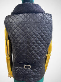 Women’s WHBM Quilted Faux Shearling Vest with Zipper Pockets (Pre-owned)