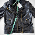 Women’s Small Black Faux Leather Moto Biker Jacket – Mistress Rocks “Drive” - Gloss & Grit