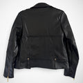 Women’s Small Black Faux Leather Moto Biker Jacket – Mistress Rocks “Drive” - Gloss & Grit