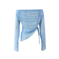Aurelia blue mesh tie-side top supplier detail 3