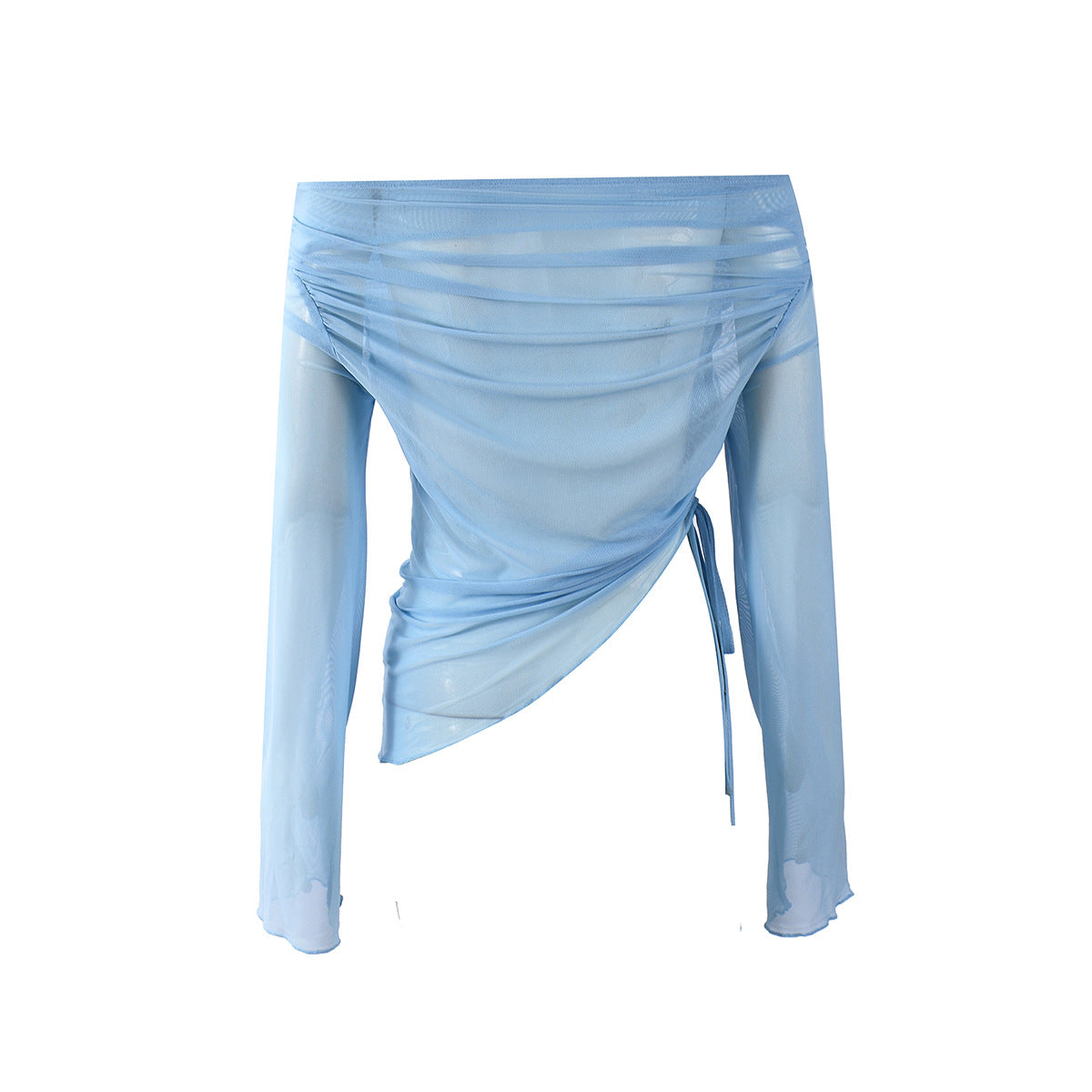 Aurelia blue mesh tie-side top supplier detail 3