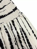 Smocked Asymmetrical Hem Maxi Skirt - Gloss & Grit