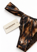 Calzedonia Earth Shades bikini bottoms brand-detail on white studio background