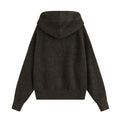 Cecily dark brown bow hooded cardigan, detail 2