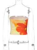 Women's Floral Strapless Tube Top - Gloss & Grit