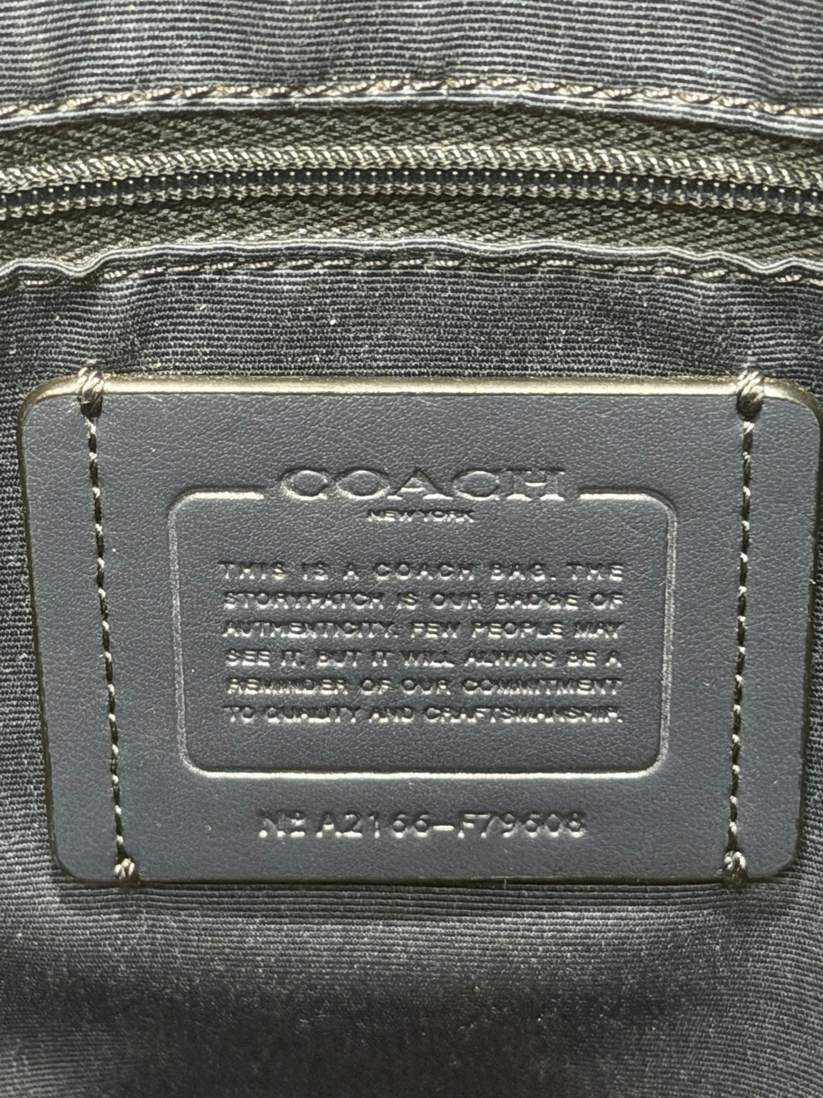 Coach F79608 Gallery Tote in midnight navy crossgrain leather
