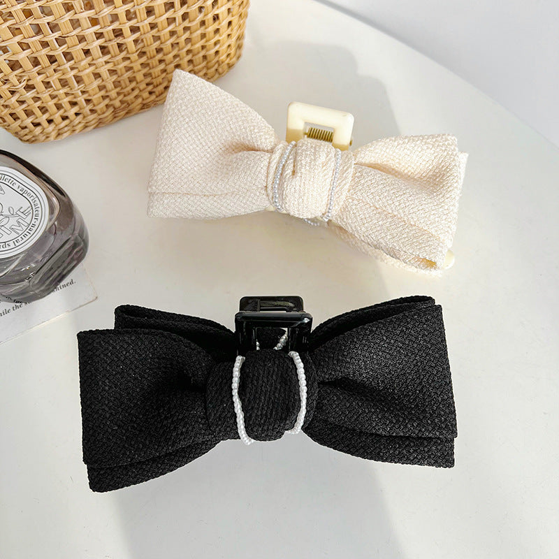 Colette pearl bow claw clip