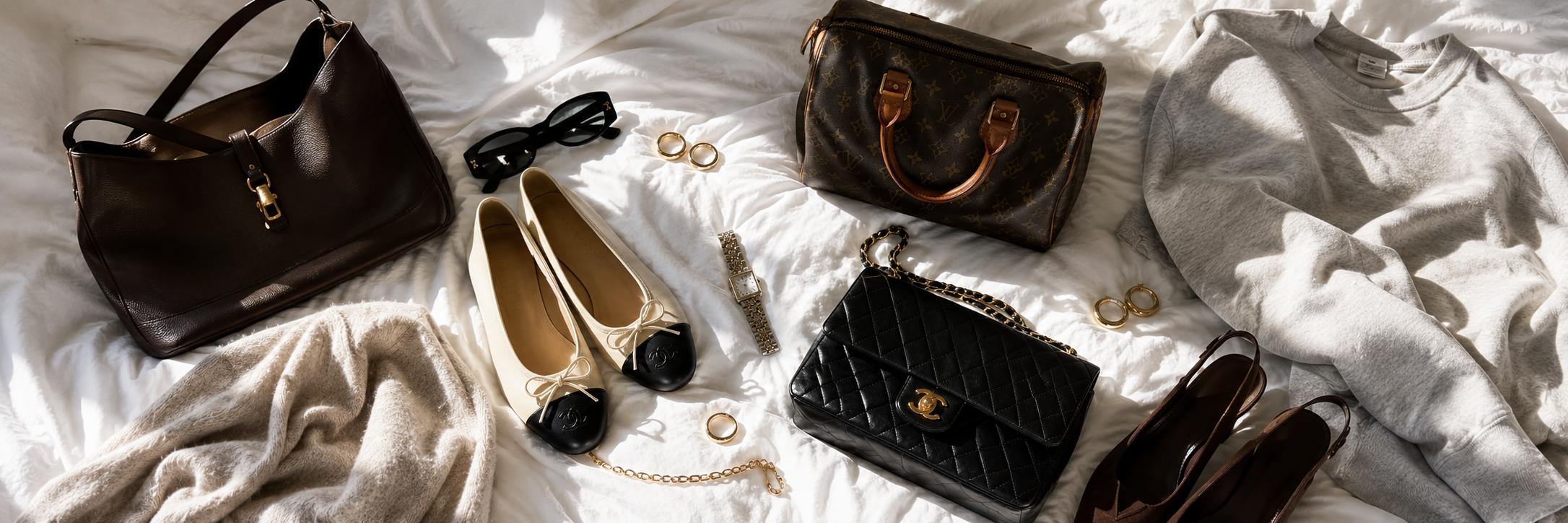 Designer Finds collection featuring curated brand-name fashion pieces from Gloss & Grit