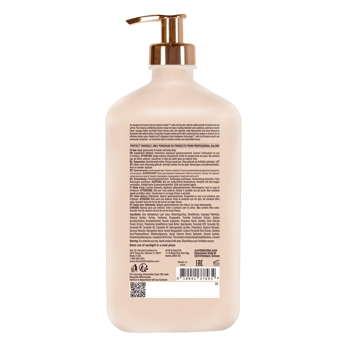 Velvet and Santal Ultra-Hydrating Body Moisturizer