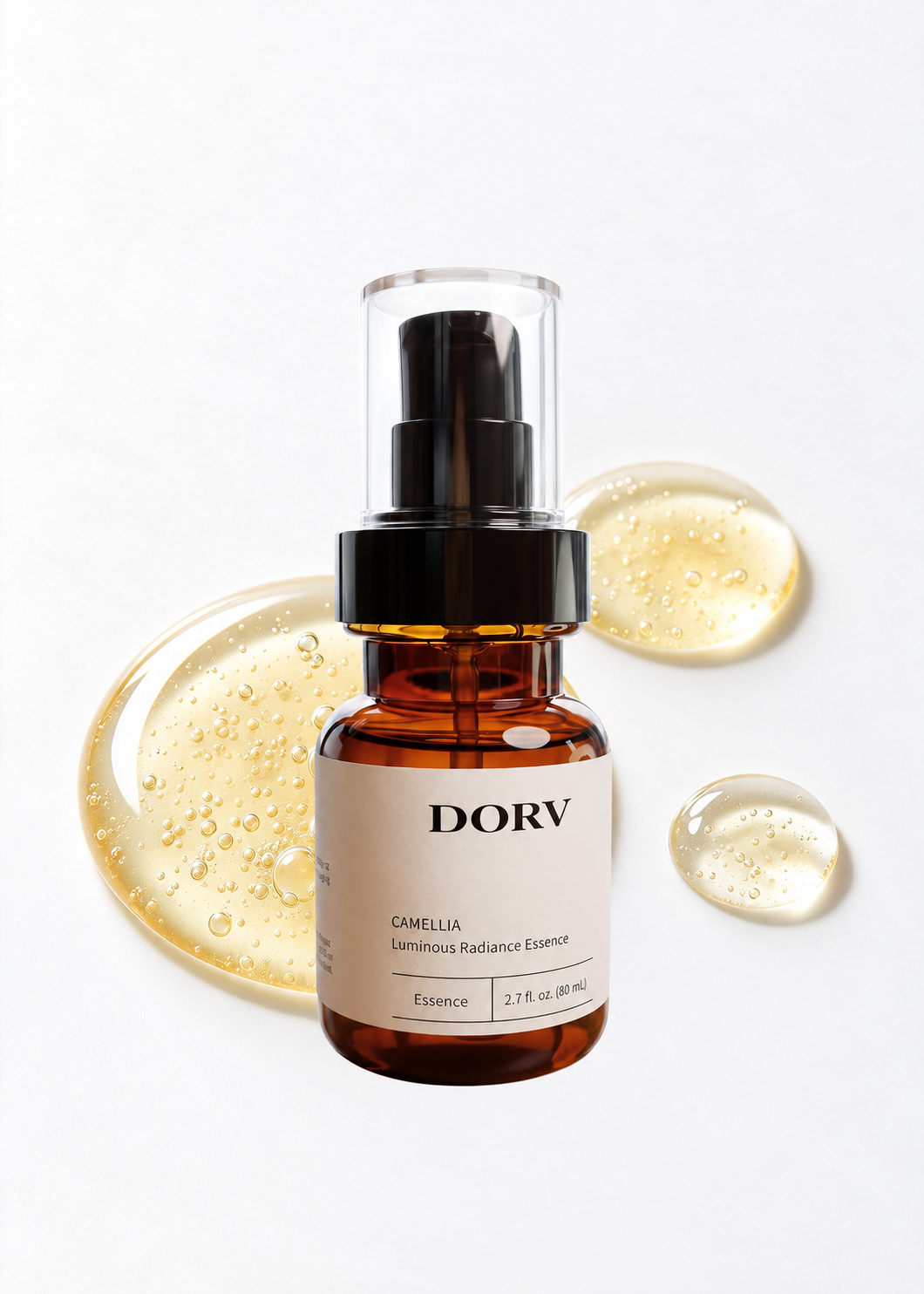 DORV Camellia Luminous Radiance Essence 80 ml bottle with serum texture
