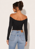 Lexi Off Shoulder Slim Fit Wrap Top