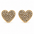 Kate Spade Yours Truly Pave Heart Stud Earrings