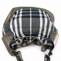 Burberry Shimmer Check Hobo in Pewter