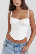 Amelie Lace Trim Corset Top