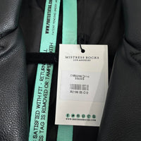 Women’s Small Black Faux Leather Moto Biker Jacket – Mistress Rocks “Drive” - Gloss & Grit