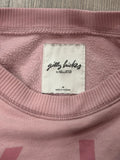 Gilly Hicks pink cropped graphic sweatshirt, brand and size label
