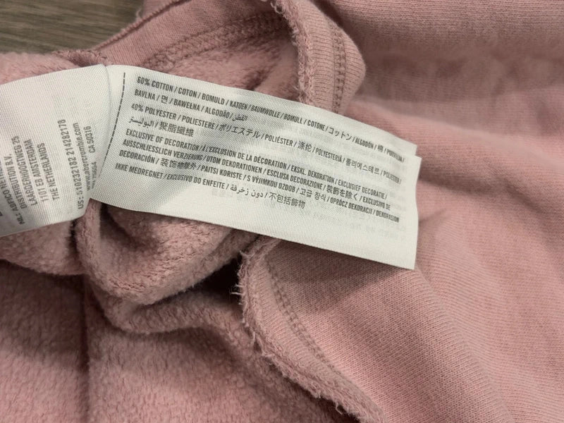Gilly Hicks pink cropped graphic sweatshirt, care and content label