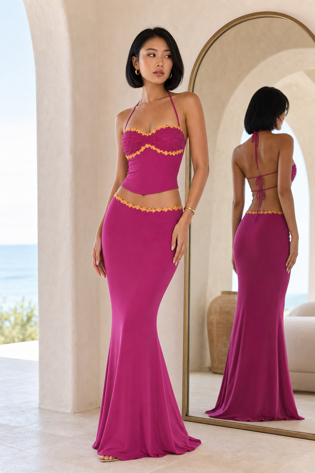 Paloma Mermaid Skirt & Cami Set