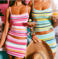 Krissy Striped Cami & Skirt Set
