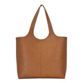 Madison West Elle Tote tan vegan leather bag front view