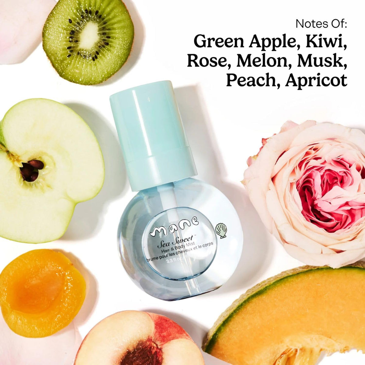 Mane Sea Sweet Hair & Body Mist – Fruity Fresh Fragrance Spray 3.4 oz
