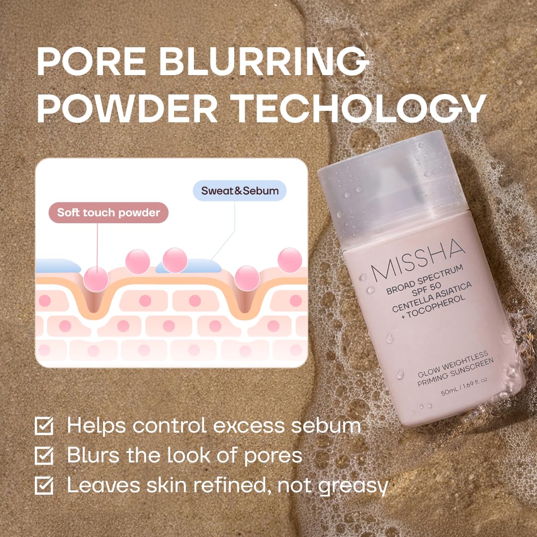 MISSHA Glow Priming Sunscreen SPF 50 - Gloss & Grit