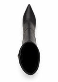 Nine West Somas wide calf boots in black leather, top view