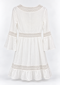 Rebecca Minkoff white crochet mini dress, product-only back view