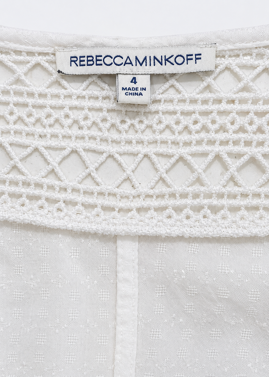 Rebecca Minkoff brand and size 4 label