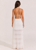 Ruched Halter Neck Maxi Dress - Gloss & Grit
