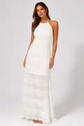 Ruched Halter Neck Maxi Dress - Gloss & Grit