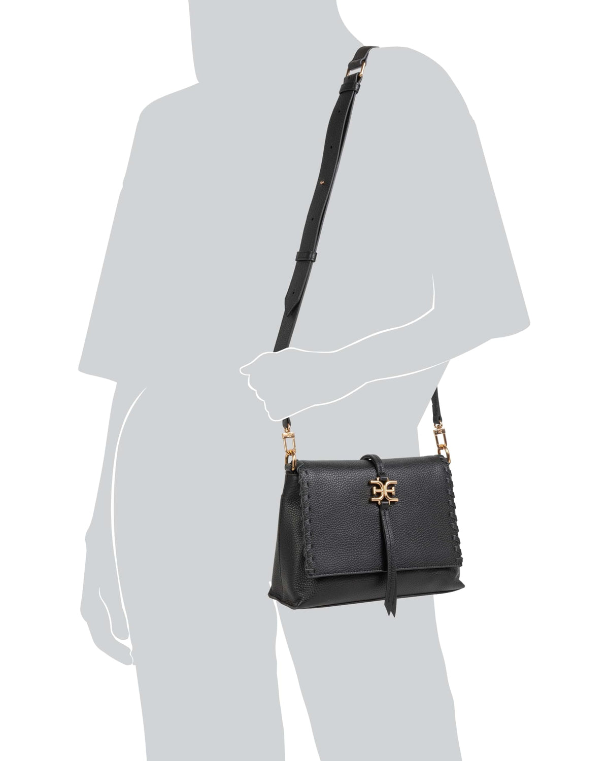 Sam Edelman Sylvia Fold-Over Crossbody Bag - Gloss & Grit