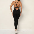 Rockstar Peach Strappy Back One-Piece Activewear Jumpsuit