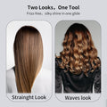 SVEY 2-in-1 Titanium Ceramic Flat Iron — Straightener & Curler for All Hair Types